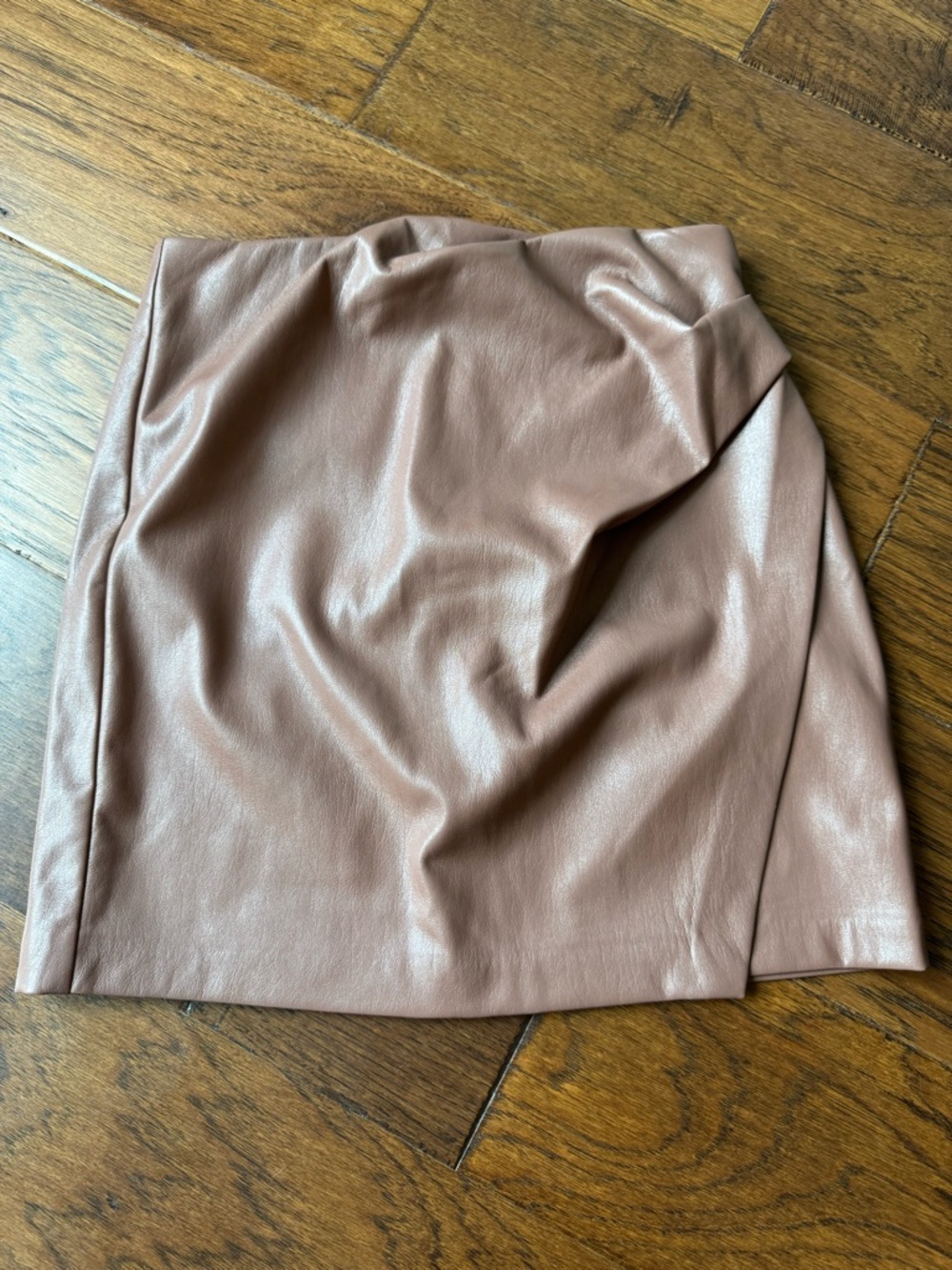 Wilfred Faux Leather Mini Skirt in Taupe Brown